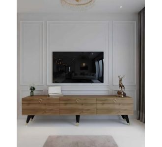 Stewehome Σύνθεση TV με Αποθηκευτικούς Χώρους Ξύλινη Απόχρωση 794031 |  Έπιπλα τηλεόρασης στο espiti