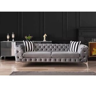 Stewehome Γκρι 3θέσιος καναπές 240x95x70 cm 344253 |  Καναπέδες στο espiti