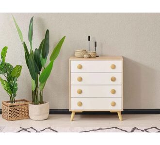 Stewehome Συρταριέρα 4 Συρταριών Μοντέρνος Minimal Σχεδιασμός Ξύλου 75x45x87 cm 808599 |  Κομοδίνα στο espiti