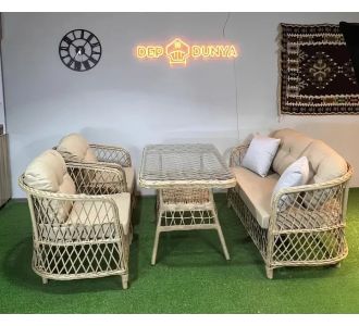 Stewehome Σετ Καθιστικού Κήπου για 4 Άτομα 70x110x71 cm 409752 |  Σετ τραπεζαρία κήπου στο espiti