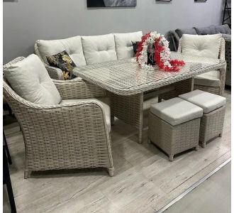 Stewehome Σετ Καθιστικού Κήπου Τριθέσιο 85x180x85 cm 410017 |  Σετ τραπεζαρία κήπου στο espiti