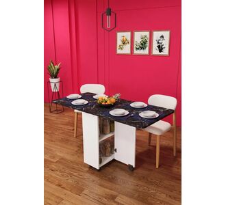 Stewehome Πτυσσόμενο τραπέζι κουζίνας Royal Μάρμαρο 155x70x75 cm 318325 |  Τραπέζια στο espiti