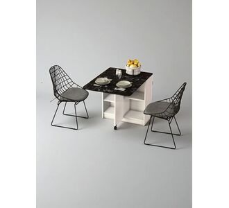Stewehome Πτυσσόμενο τραπέζι κουζίνας Royal Μάρμαρο 93x70x75 cm 384654 |  Τραπέζια στο espiti