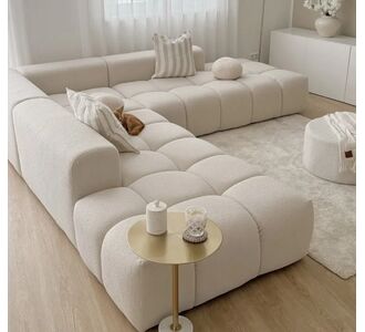 Stewehome Γωνιακός Καναπές Bouclé Πολυμορφικός 300x270 cm 997084 |  Καναπέδες γωνιακοί στο espiti