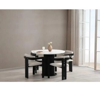 Stewehome Τραπέζι Τραπεζαρίας με 4 Καρέκλες Μοντέρνου Σχεδιασμού 90x90 cm 913295 |  Σετ τραπεζαρίες στο espiti