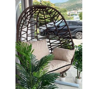 Stewehome Κρεμαστή Κούνια Φωλιά Καφέ 115x115x196 cm 333512 |  Κούνιες στο espiti