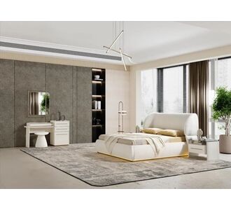 Stewehome Κρεβατοκάμαρα με Φωτισμό LED και Υψηλής Ποιότητας Υλικά -λευκό 160x200 cm 842907 |  Σέτ Κρεβατοκάμαρας στο espiti