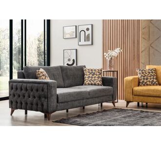 Stewehome Τριπλή πολυθρόνα Oak Anthracite 220x90x84 cm 960932 |  Καναπέδες στο espiti