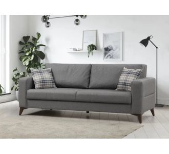 Stewehome Kristal 3θέσια πολυθρόνα σκούρο γκρι 691937 |  Καναπέδες στο espiti