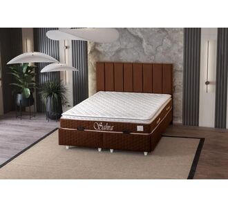 Stewehome Κρεβάτι με Αποθήκευση &amp; Στρώμα Καφέ 160x200 cm 777271 |  Κρεβάτια στο espiti