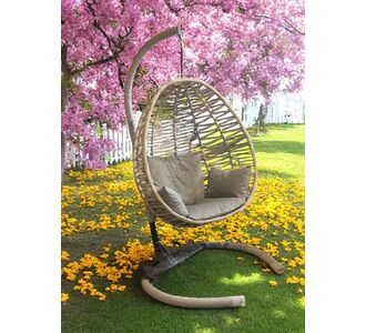 Stewehome Κρεμαστή Κούνια Φωλιά Ρατάν Χρώμα 115x115x196 cm 760007 |  Κούνιες στο espiti