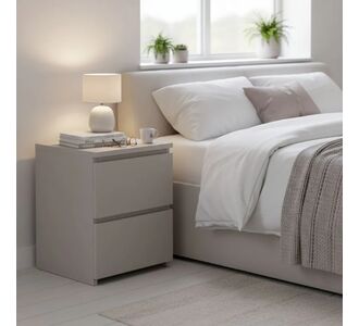 Stewehome Fly Κομοδίνο Δύο Συρτάρια Λευκό Μοντέρνο 35x38x49 cm 575993 |  Κομοδίνα στο espiti