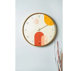 Stewehome Bohem Γυάλινο Ρολόι Τοίχου με Αθόρυβο Μηχανισμό 42x42x5 cm 759920 |  Ρολόγια στο espiti