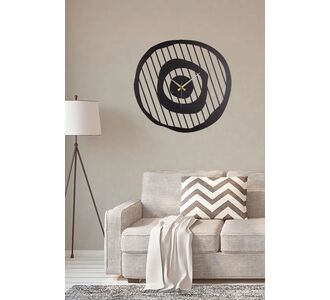 Stewehome Μεταλλικό Ρολόι Τοίχου Μαύρο Αθόρυβο 50x50 cm 713118 |  Ρολόγια στο espiti