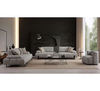 Stewehome Σετ Καναπέδων Lyon Μοντέρνο Γκρι Πολυτελείας με Λειτουργία Κρεβατιού-γκρι -240 cm x 240x100x82 cm 139486 |  Καναπέδες στο espiti