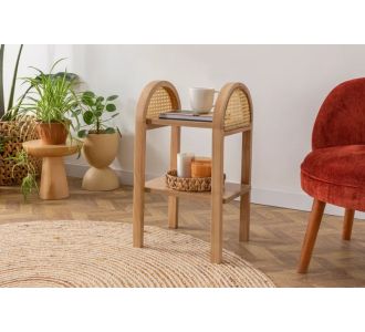 Stewehome Κομοδίνο Δαπέδου με Δύο Επίπεδα από -Δρυς 35x30x62 cm 496486 |  Τραπεζάκια βοηθητικά στο espiti
