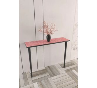 Stewehome Μοντέρνα Κονσόλα Εισόδου με 2 Πόδια για Χολ και Σαλόνι -Κόκκινες Γραμμές 90x25x85 cm 967125 |  Βιτρίνες - Έπιπλα εισόδου στο espiti