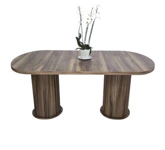 Stewehome Τραπέζι Τραπεζαρίας MDF Καρυδί Οβάλ 90x170 cm 723059 |  Τραπέζια στο espiti
