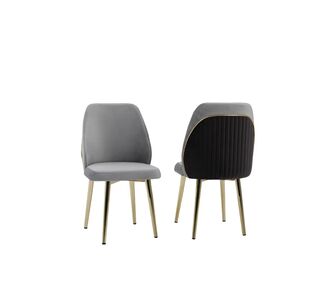 Stewehome Καρέκλα Dual Babyface Γκρι με Χρυσά Πόδια 44x45x105 cm 533600 |  Καρέκλες στο espiti