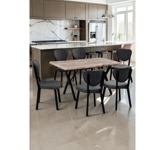 Stewehome Σετ Τραπεζαρίας με Καρέκλες δρυς/ανθρακί 120x80x75 cm 284865 |  Σετ τραπεζαρίες στο espiti