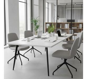 Stewehome τραπέζι συνεδριάσεων 8 ατόμων λευκό 200x100x75 cm 294608 |  Γραφεία στο espiti