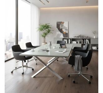Stewehome τραπέζι συνεδριάσεων 10 ατόμων γκρι καπνιστό 240x120x75 cm 595799 |  Γραφεία στο espiti