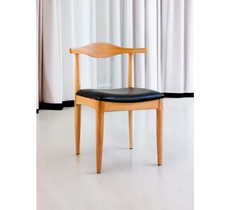 Stewehome Luppo καρέκλα τραπεζαρίας ξύλινη δρυς με μαύρο κάθισμα μοντέρνα 48x48x84 cm 173242 |  Καρέκλες στο espiti
