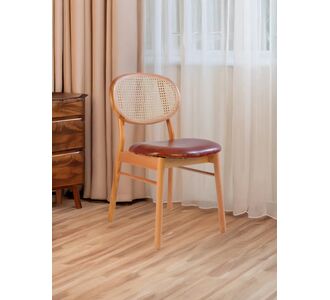 Stewehome Linda καρέκλα τραπεζαρίας οξιά ψάθα καφέ 47x59x82 cm 832229 |  Καρέκλες στο espiti