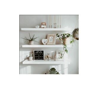 Stewehome Ράφι τοίχου MDF για διακόσμηση και βιβλία Λευκό 50x15x15 cm 776068 |  Ραφιέρες τοίχου στο espiti