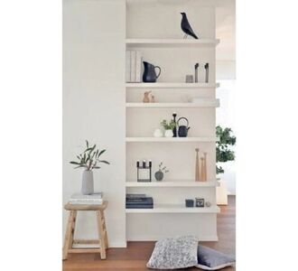 Stewehome Σετ 6 τεμαχίων λευκών επιτοίχιων ραφιών για βιβλία Λευκό 60x20x20 cm 200654 |  Ραφιέρες τοίχου στο espiti