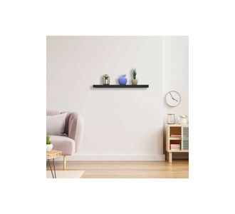 Stewehome Σετ 4 τεμαχίων μαύρων ραφιών τοίχου με κρυφή στήριξη Μαύρο 50x12x18 cm 757875 |  Ραφιέρες τοίχου στο espiti
