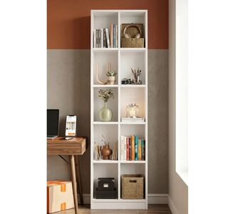 Stewehome Βιβλιοθήκη με 10 ράφια από μελαμίνη 180 cm Λευκό 51x25x180 cm 466064 |  Βιβλιοθήκες στο espiti