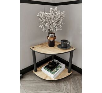 Stewehome Γωνιακή βιβλιοθήκη από MDF με 2 ράφια για κλασική διακόσμηση Καφέ 34x39x34 cm 373395 |  Βιβλιοθήκες στο espiti
