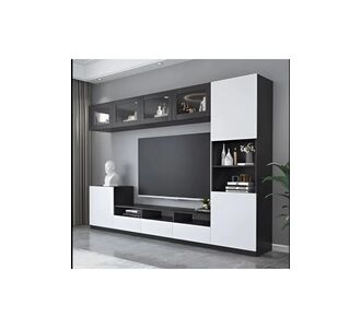 Stewehome Σετ επίπλων MDF με ντουλάπια και ράφια για κουζίνα και σαλόνι Πολύχρωμο + +2 x + 220x50x220 cm 884306 |  Έπιπλα τηλεόρασης στο espiti