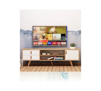 Stewehome Έπιπλο τηλεόρασης με συρτάρια από Συνθετικό ξύλο Λευκό 120x40x53 cm 912626 |  Έπιπλα τηλεόρασης στο espiti