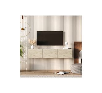Stewehome Τηλεοπτική μονάδα τραβερτίνη μάρμαρο Μπεζ 150x31x28 cm 584393 |  Έπιπλα τηλεόρασης στο espiti
