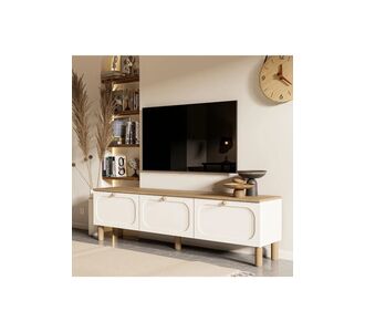 Stewehome Μποέμ έπιπλο τηλεόρασης με πόρτες από Membran MDF Κίτρινο 180x35x50 cm 579204 |  Έπιπλα τηλεόρασης στο espiti