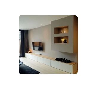 Stewehome Έπιπλο τηλεόρασης με ντουλάπι Μπεζ 360x30x30 cm 369951 |  Έπιπλα τηλεόρασης στο espiti