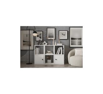 Stewehome Κονσόλα με δύο πόρτες και ράφι χωρίς πλαίσιο Λευκό 97x30x65 cm 633593 |  Βιτρίνες - Έπιπλα εισόδου στο espiti