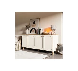 Stewehome Μποέμ κονσόλα με πόρτες Κίτρινο 180x45x79 cm 589899 |  Βιτρίνες - Έπιπλα εισόδου στο espiti