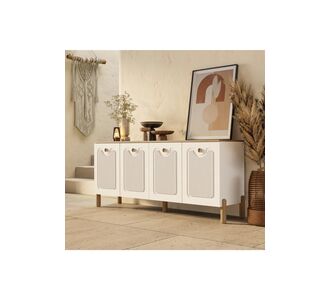 Stewehome Μποέμ κονσόλα με πόρτες από Membran MDF Κίτρινο 180x45x79 cm 497390 |  Βιτρίνες - Έπιπλα εισόδου στο espiti