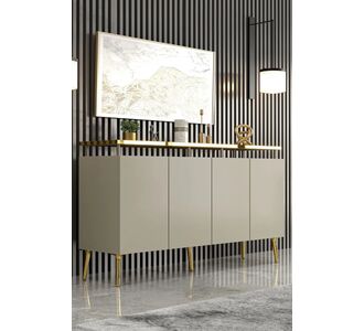 Stewehome Κονσόλα με ντουλάπι και καπάκι μοντέρνου σχεδιασμού Μπεζ 120x30x70 cm 202182 |  Βιτρίνες - Έπιπλα εισόδου στο espiti