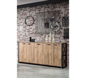 Stewehome Κονσόλα Καφέ 180x40x125 cm 190272 |  Βιτρίνες - Έπιπλα εισόδου στο espiti