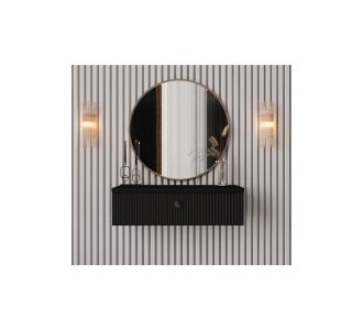 Stewehome Σκανδιναβικός κονσόλα MDF τοίχου με πόρτα Μαύρο 69x26x20 cm 548582 |  Βιτρίνες - Έπιπλα εισόδου στο espiti