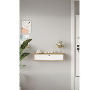 Stewehome Σκανδιναβικός δρομέας κονσόλας εισόδου χωρίς πόδια από Συνθετικό ξύλο με καλάθι Καφέ 80x24.8x19 cm 744828 |  Βιτρίνες - Έπιπλα εισόδου στο espiti