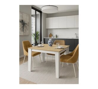 Stewehome Τραπέζι τραπεζαρίας για 2 έως 4 άτομα από σουταλάμ μοντέρνου στιλ με ορθογώνιο σχήμα και σταθερή λειτουργία Λευκό 72x72 cm 687403 |  Τραπέζια στο espiti