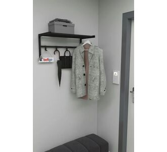 Stewehome Μεταλλική κρεμάστρα τοίχου για ρούχα Μαύρο 69x34x32 cm 189041 |  Καλόγεροι -Κρεμάστρες στο espiti