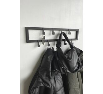 Stewehome διακοσμητική μεταλλική κρεμάστρα τοίχου για ρούχα Μαύρο 60x10x10 cm 623272 |  Καλόγεροι -Κρεμάστρες στο espiti
