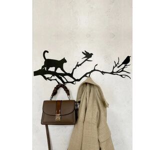 Stewehome Διακοσμητική μεταλλική κρεμάστρα τοίχου μοντέρνου στυλ πορτμάντο κλασικού σκανδιναβικού σχεδιασμού Μαύρο 55x20x20 cm 388822 |  Καλόγεροι -Κρεμάστρες στο espiti