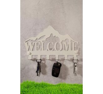 Stewehome διακοσμητική μεταλλική κρεμάστρα τοίχου για κλειδιά Λευκό 28x14x14 cm 648772 |  Καλόγεροι -Κρεμάστρες στο espiti